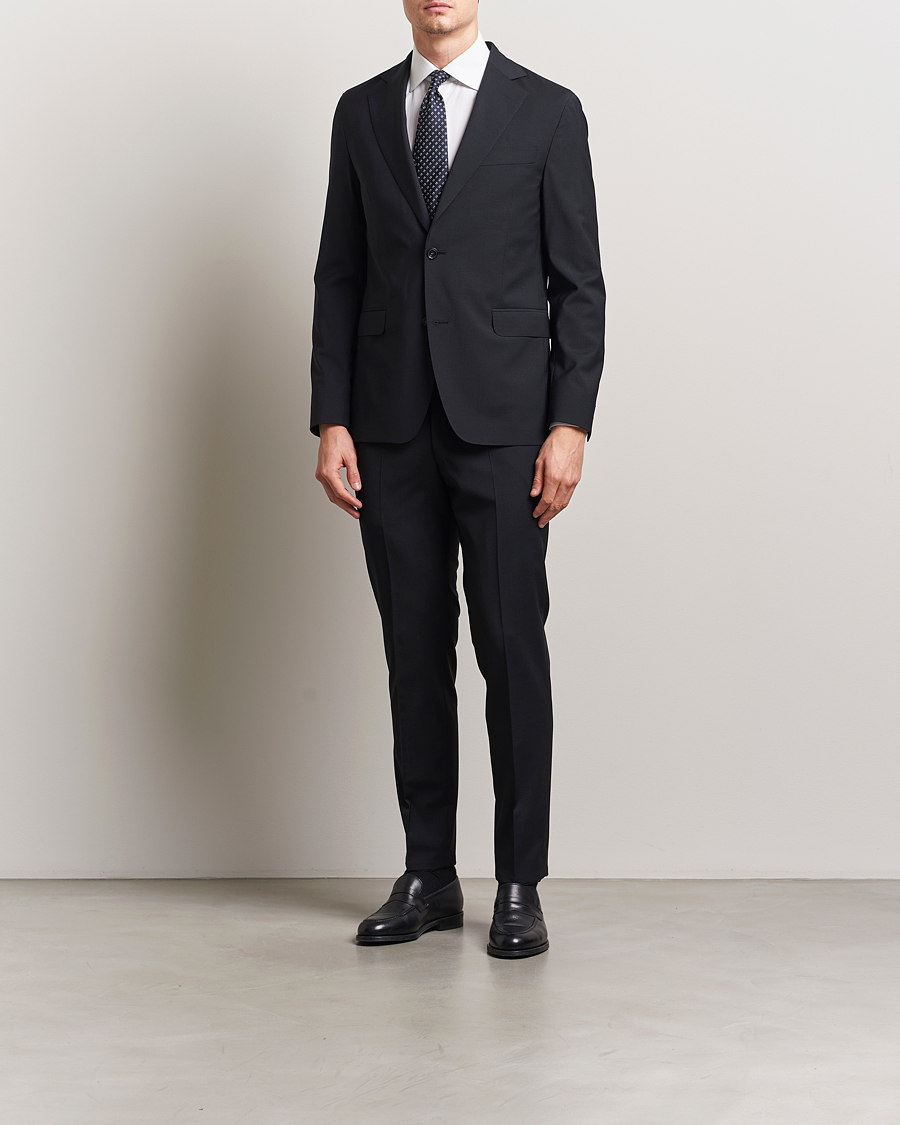 Oscar Jacobson Ego Wool Blend Suit Black