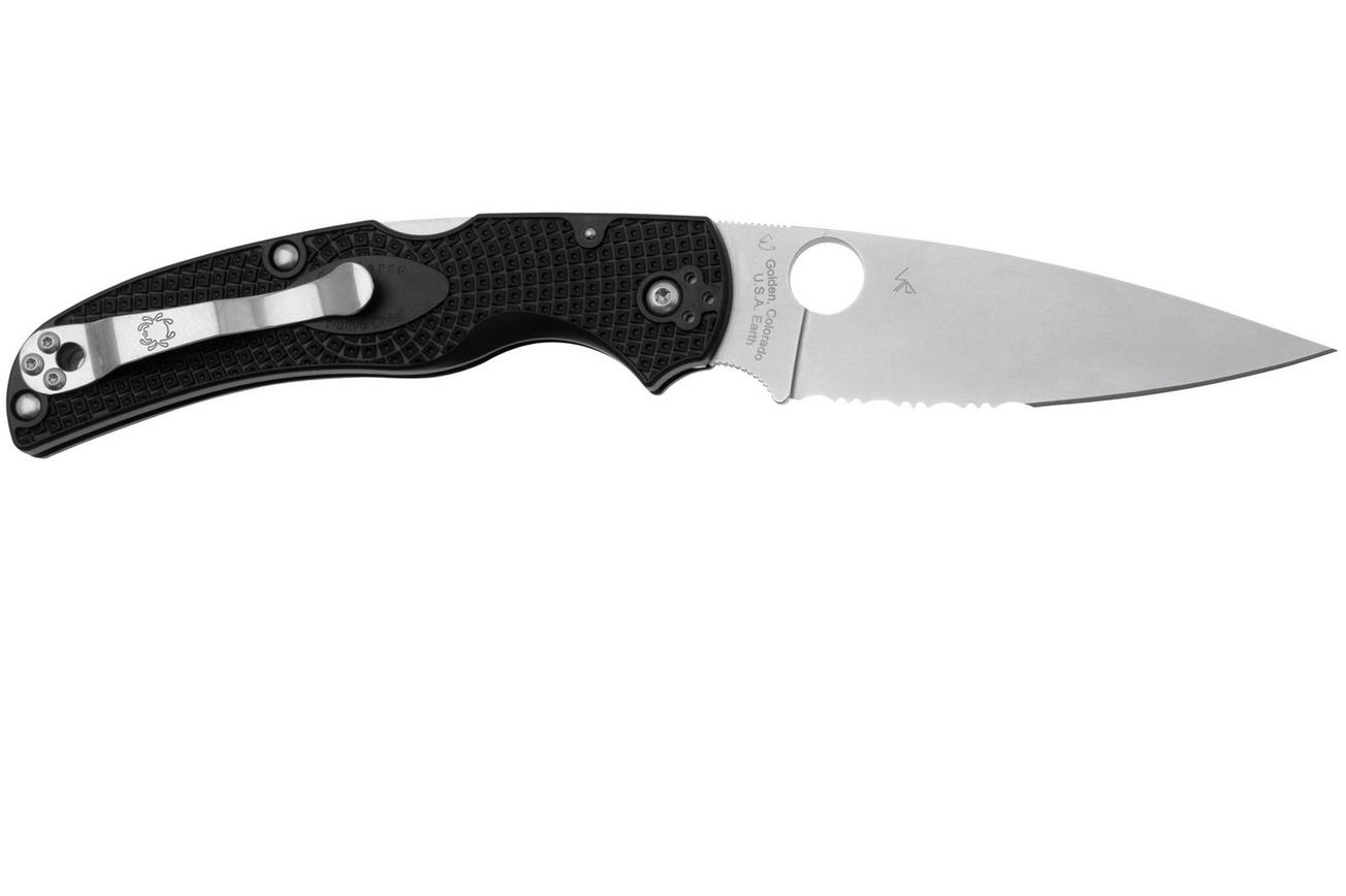 Spyderco Native Chief Lightweight C244PSBK, partly serrated zakmes