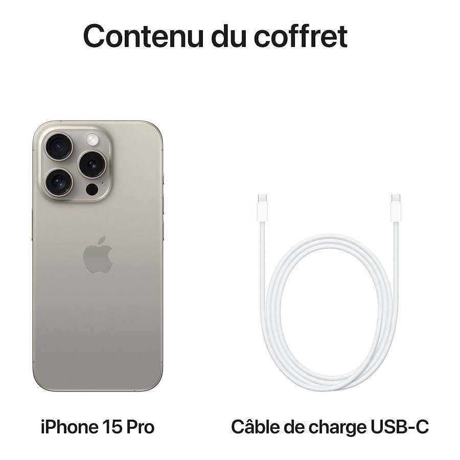 Apple iPhone 15 Pro (Titane naturel) - 1 To