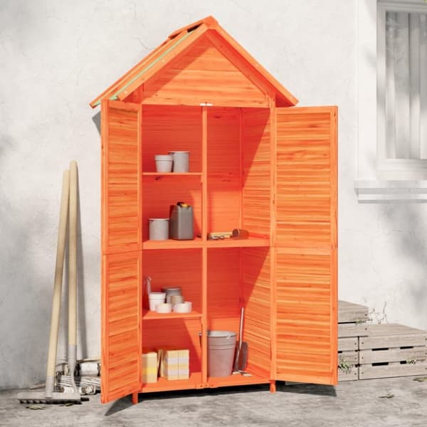 vidaXL Hageredskapsbod brun 89x52,5x175 cm heltre furu