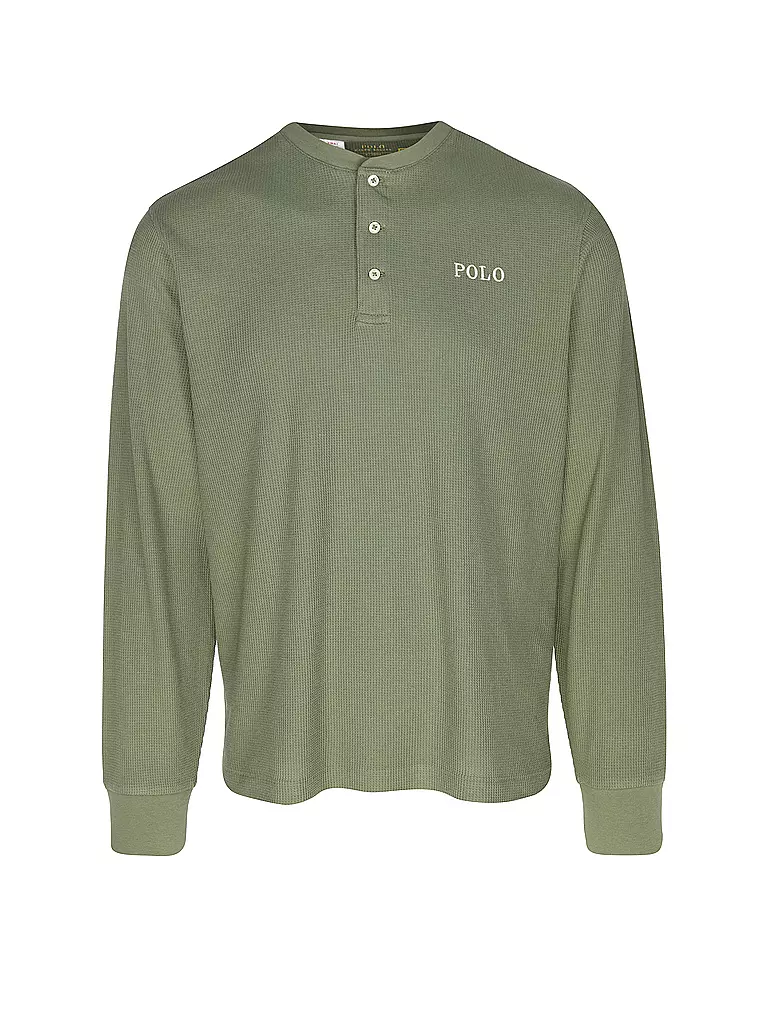 POLO RALPH LAUREN Pyjamashirt HENLEY dunkelgrün