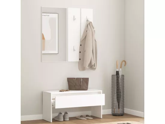 Ensemble de meubles de couloir Blanc Bois d'ingénierie