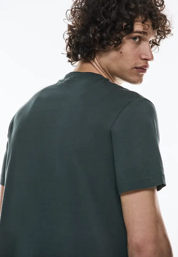 T-Shirt mit Brustprint - dark urban green