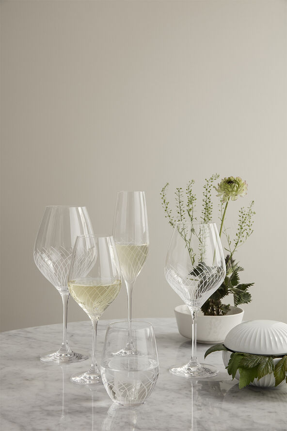 Holmegaard Cabernet Lines Hvidvinsglas klar 36 cl 2 stk. Transparent