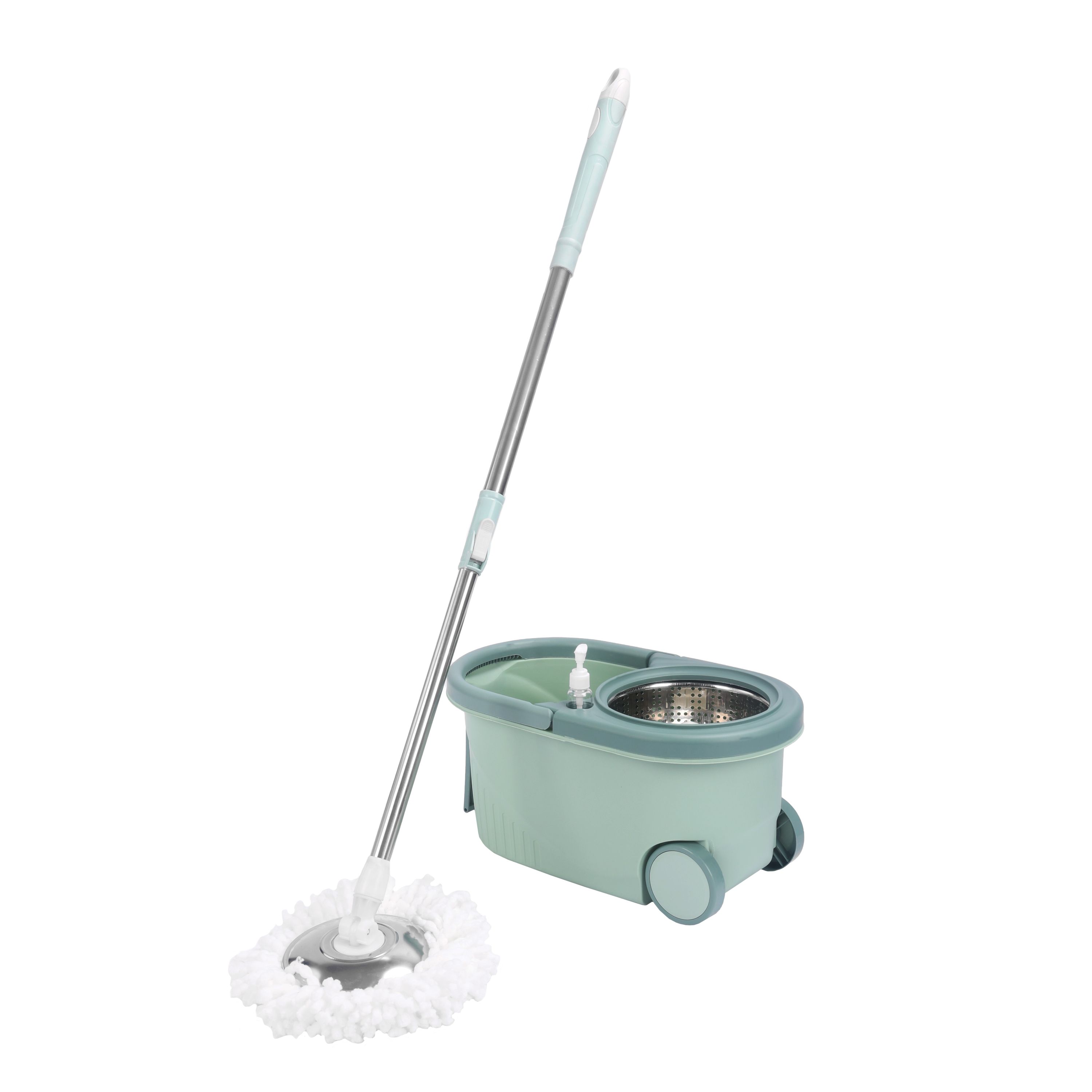 Wischmopp mit Eimer mint
