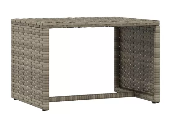 Transat 1 pc avec table gris résine tressée