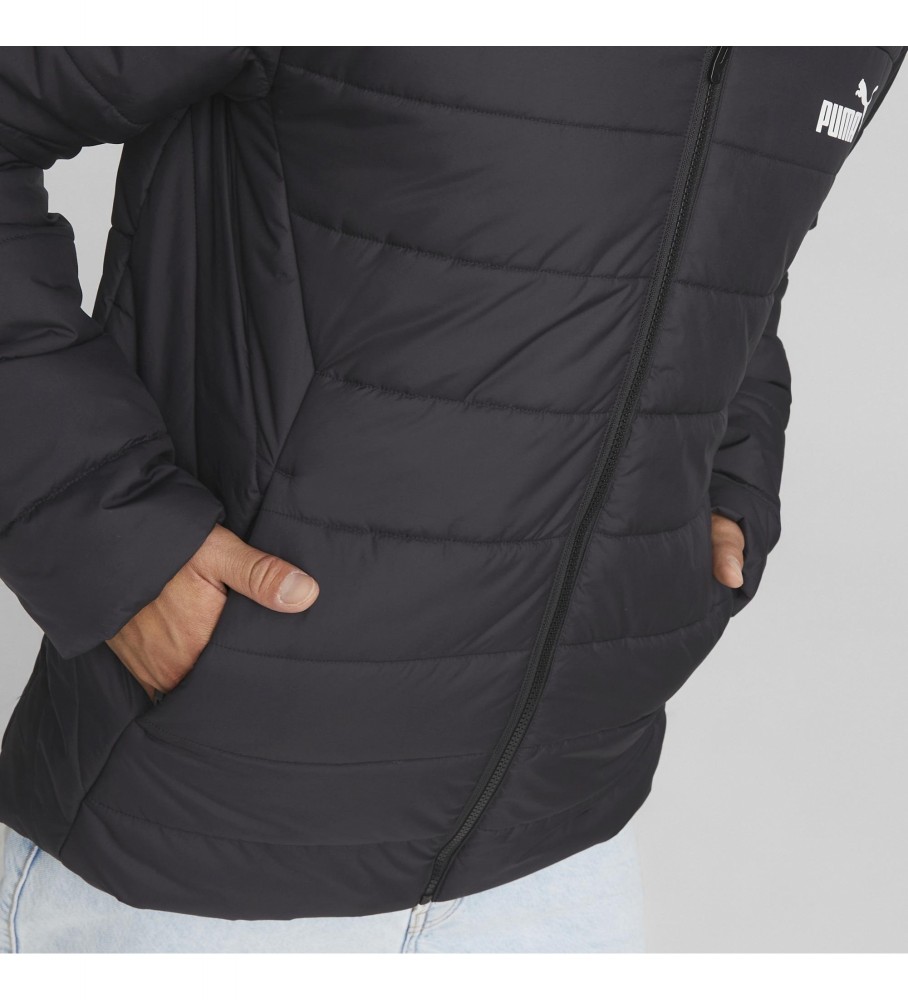 Casaco acolchoado com capuz Puma preto