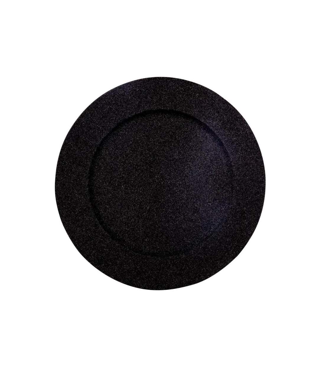 Assiette de Présentation Paillettes 33cm Noir