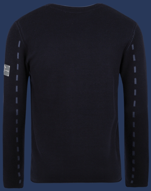 Herren Pullover 007 KoNitC, Darknavy/Indigo