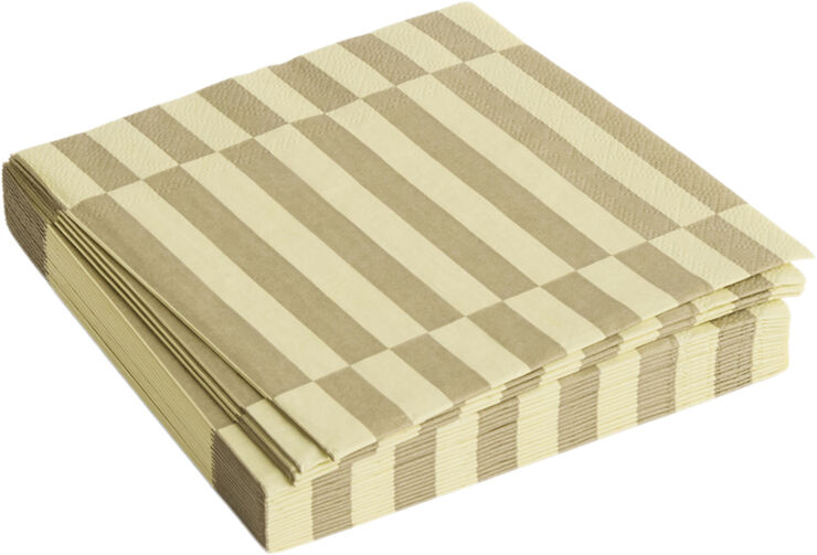 Hay Pattern Napkins-Set of 20 Lunch-Cream and sand pillar stripe