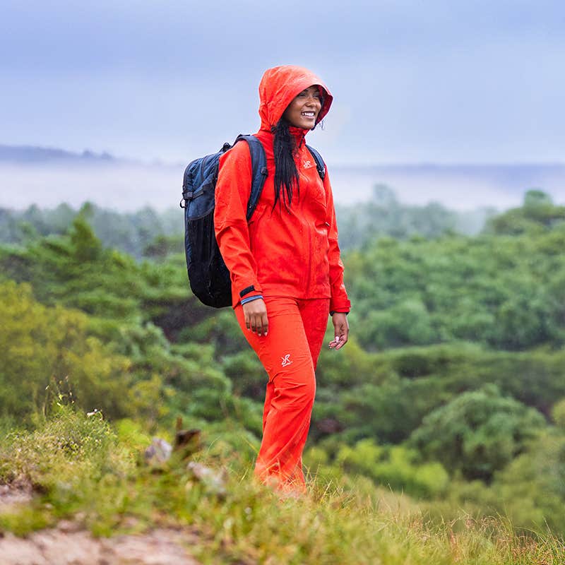 Cloud 3L Shell Jacket Dame Aurora Red