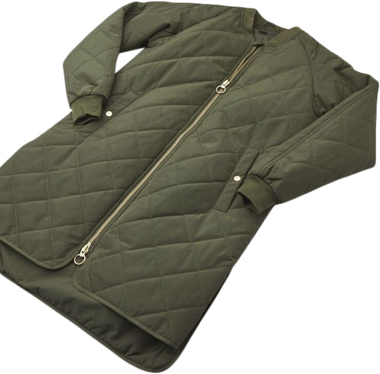 H2O Rubina Quilted lang overgangsjakke Grøn
