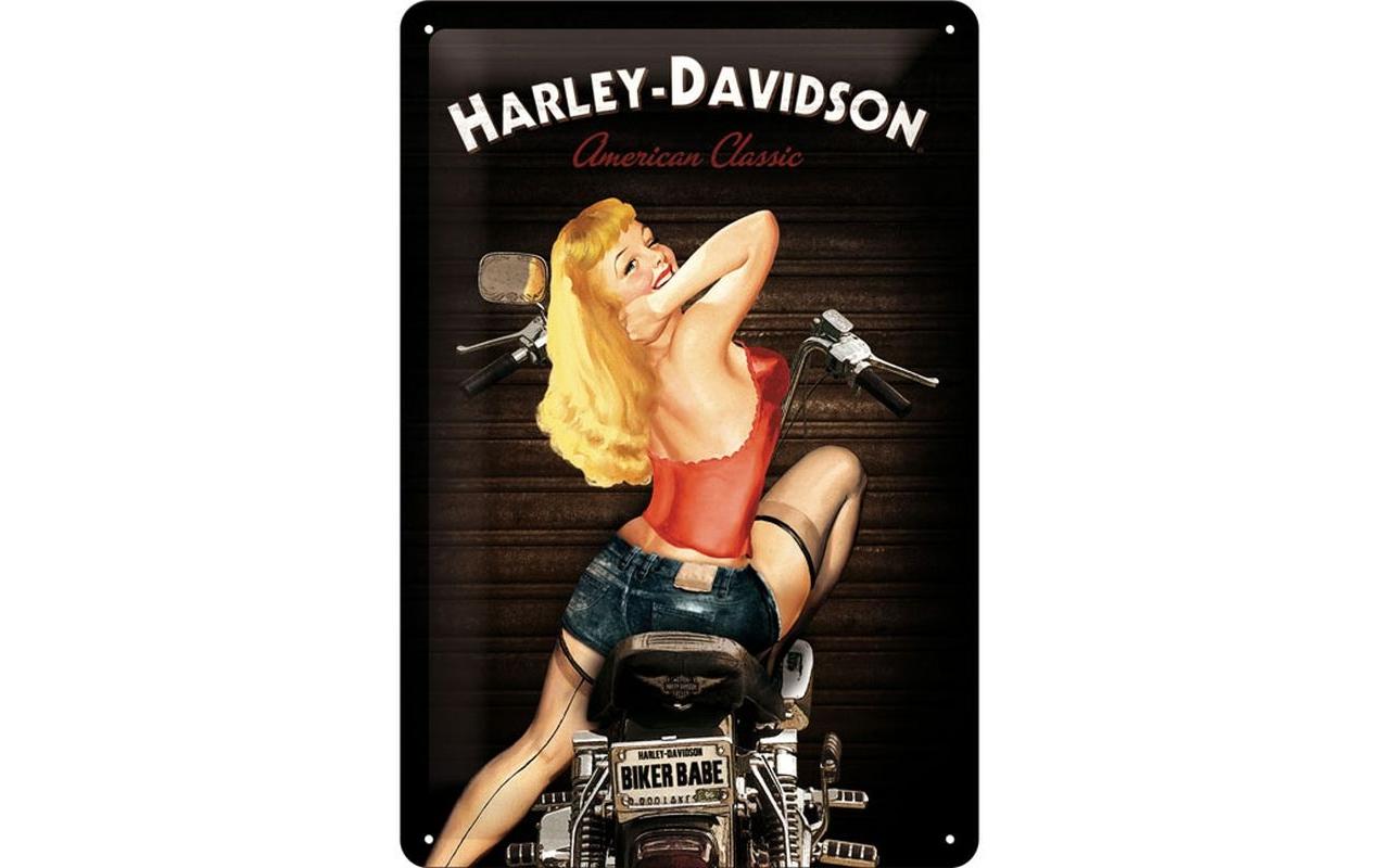 Schild Harley Davidson 20 x 30 cm, MetallBlechschild im retro Design