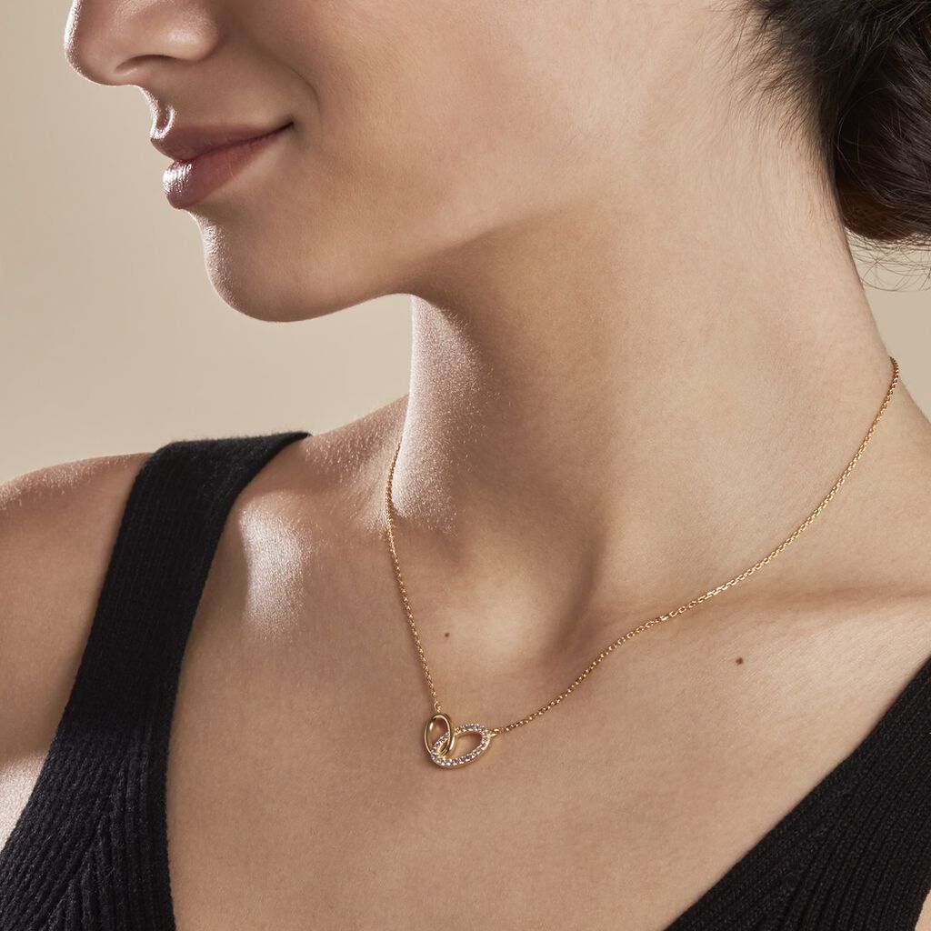 Collier Plaqué Or Kimberlie Oxydes De Zirconium