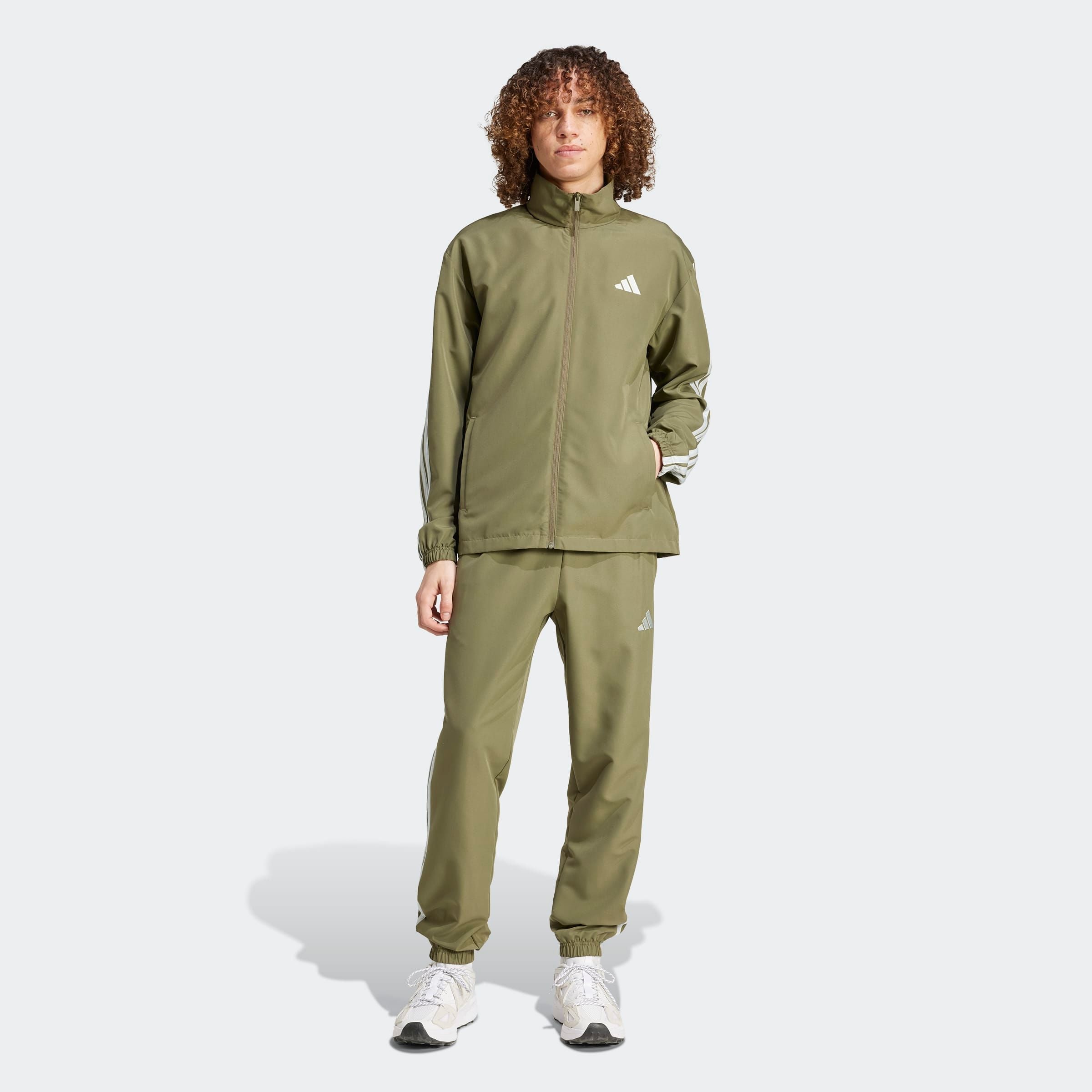 adidas Sportswear Trainingsanzug »M 3S WV TT TS«, 2 Stk. drei Streifen Woven Tracksuit