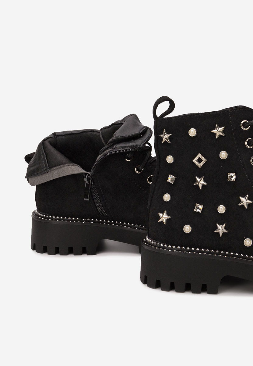 Bottines à lacets femme noirs Stelyana