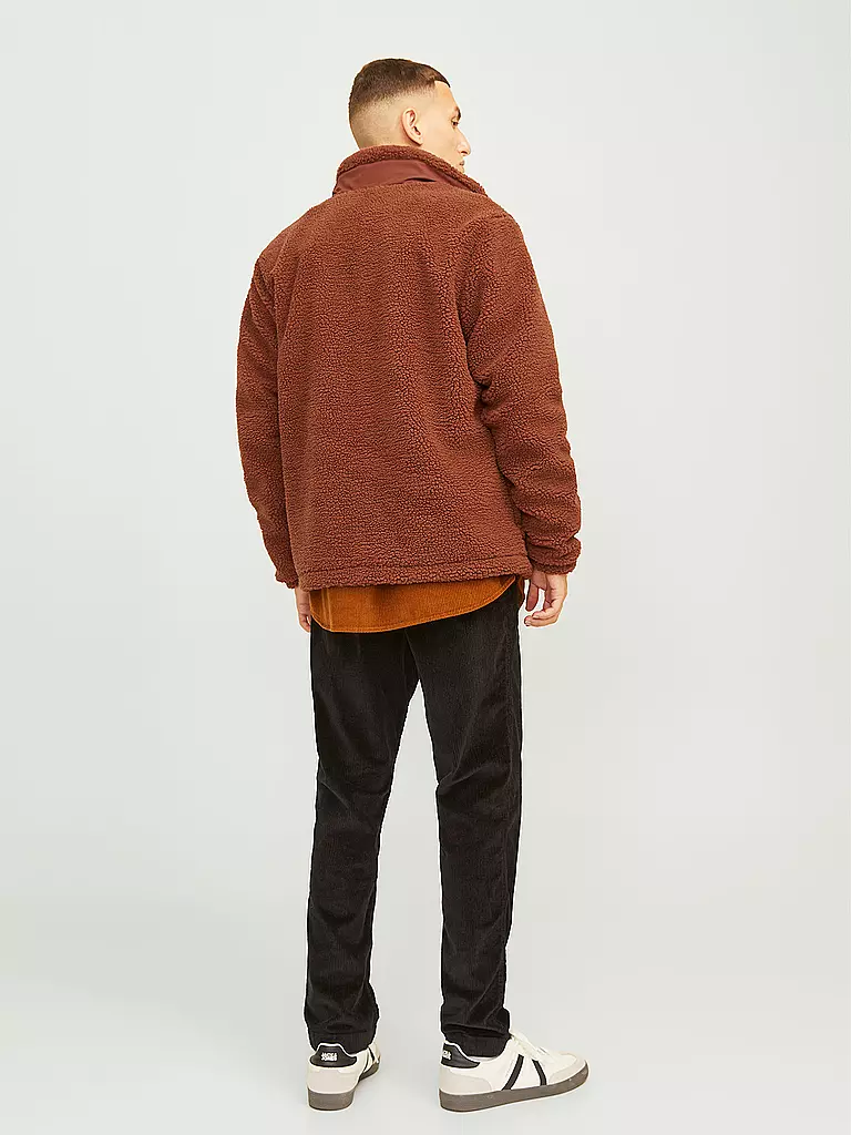 JACK & JONES Jacke in Felloptik JORVESTERBRO braun