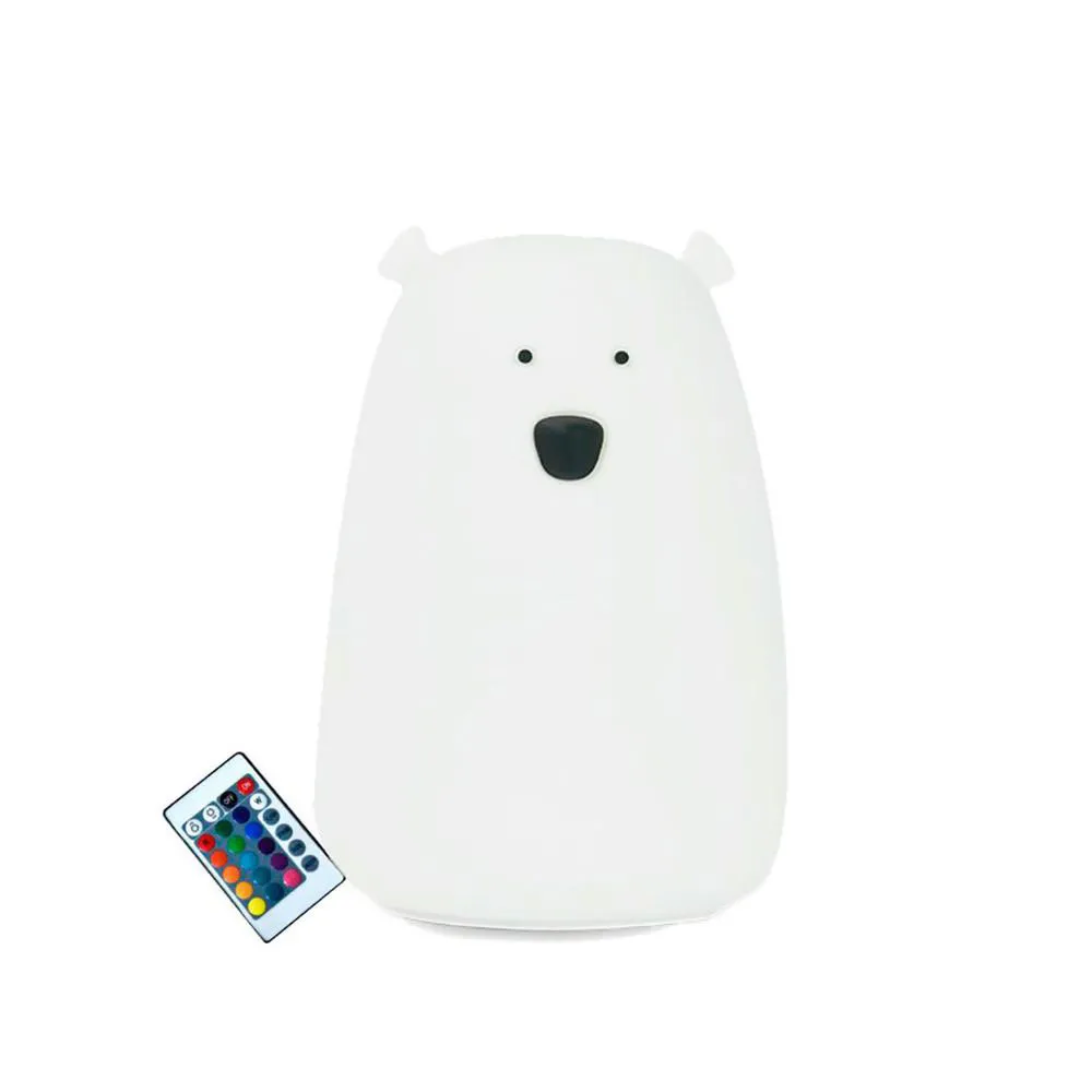 Rabbit & Friends silikone lampe 16cm (USB) fjernbetjening - hvid