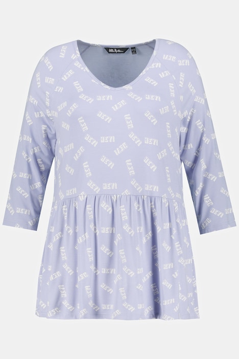 Shirt, HEY, A-Linie, Volant, V-Ausschnitt, 3/4-Arm