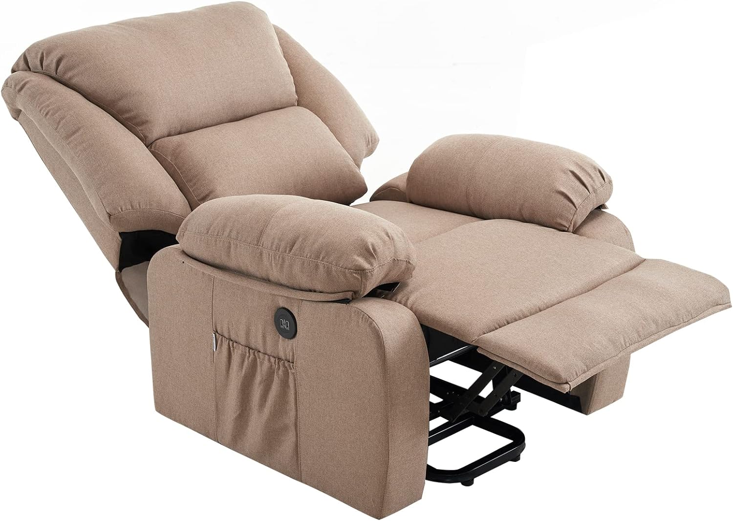 ECODE Sill&oacute;n de Masaje Relax Elevador Levantapersonas Stelvio, Reclinaci&oacute;n El&eacute;ctrica 160&ordm;, Funci&oacute;n Calor, Programas Auto, Vibro Ondulaci&oacute;n, 2 Puertos USB de Recarga, A++, ECO-8520UP (Beige)