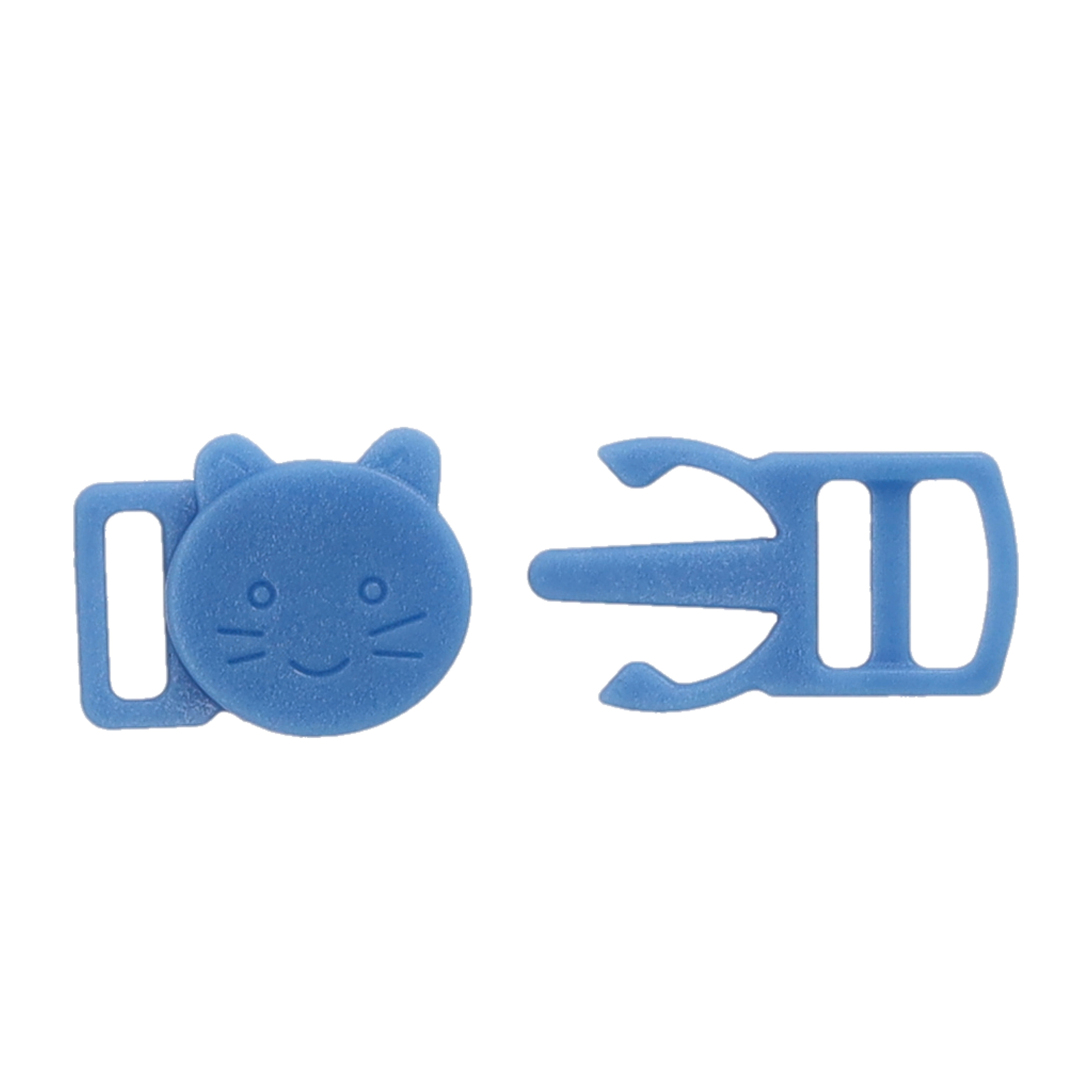 (30x15mm) Ersatz Steck Schnalle Schnellverschluss Clip für Katzen Halsband - Blau