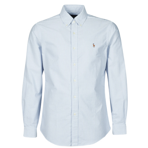 Polo Ralph Lauren - CHEMISE AJUSTEE EN OXFORD COL BOUTONNELOGO PONY PLAYER MULTICO Azul / Blanco