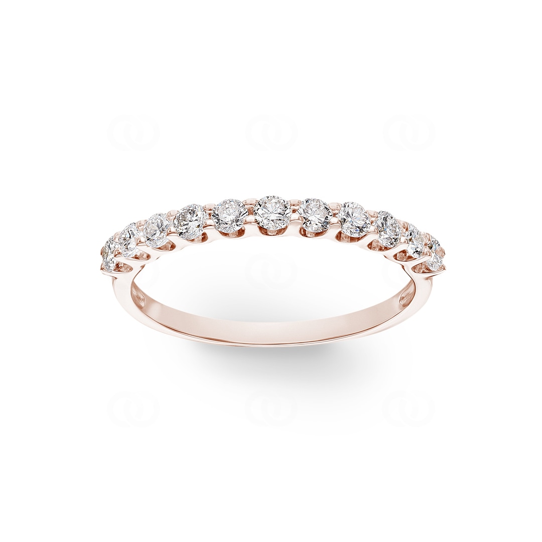 0.49 Karat Diamanten Mémoire Ring 750/18 K Roségold