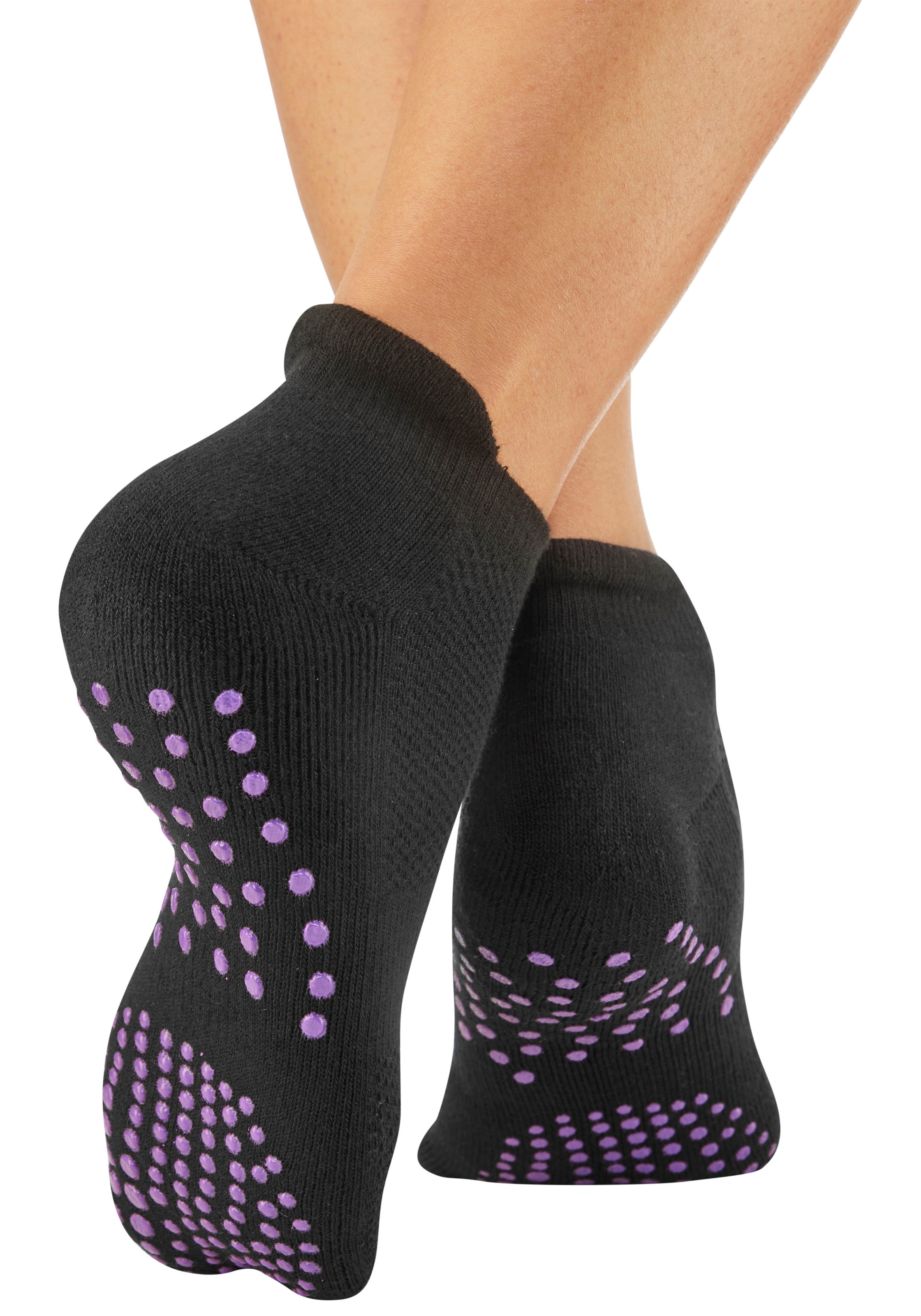 Lavana ABS-Socken Packung, 3 Stk. tlg. mit farbigen Noppen