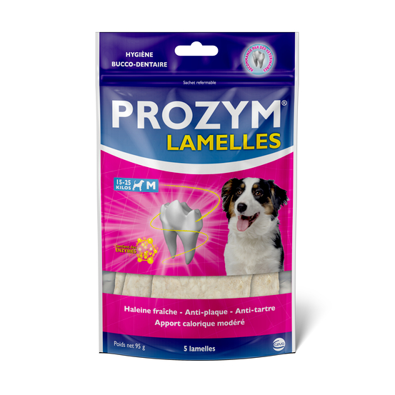 Sachet de 5 lamelles à mâcher pour chien M (15-25kg)