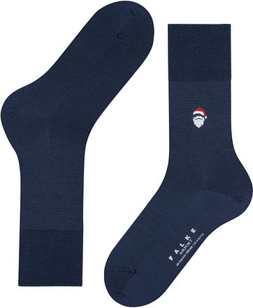 Falke Sok Wol Blend Kerstman Royal Blue 13089-6000 kopen