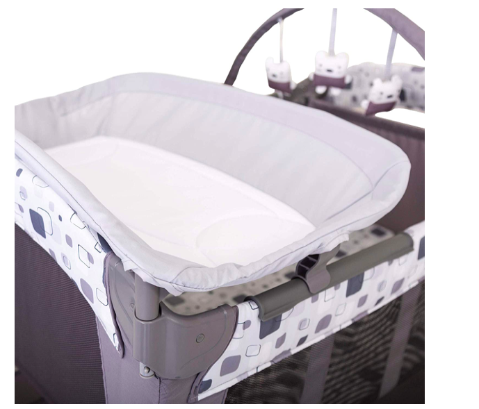 LIT DE VOYAGE PLIANT CONTOUR ELECTRA - PATCHWORK GREY - Gris
