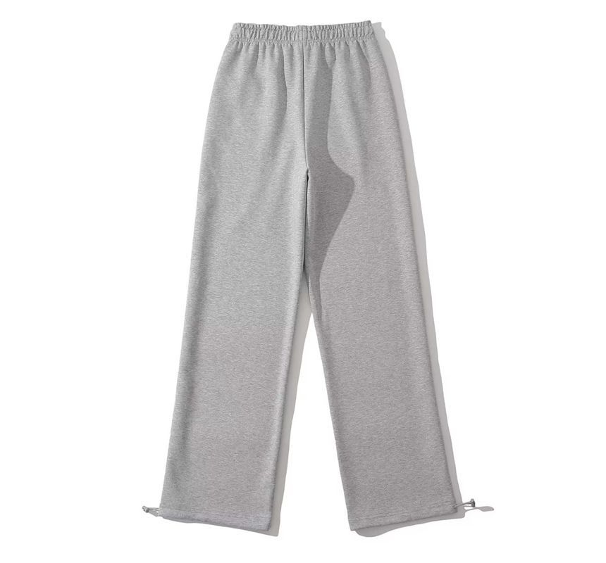 Bazer - Effen joggingbroek met trekkoord en wijde pijpen