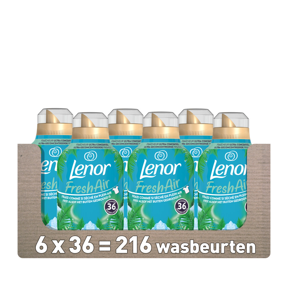 6x Lenor Wasverzachter Fresh Air Noorderlicht 36 Wasbeurten504 ml