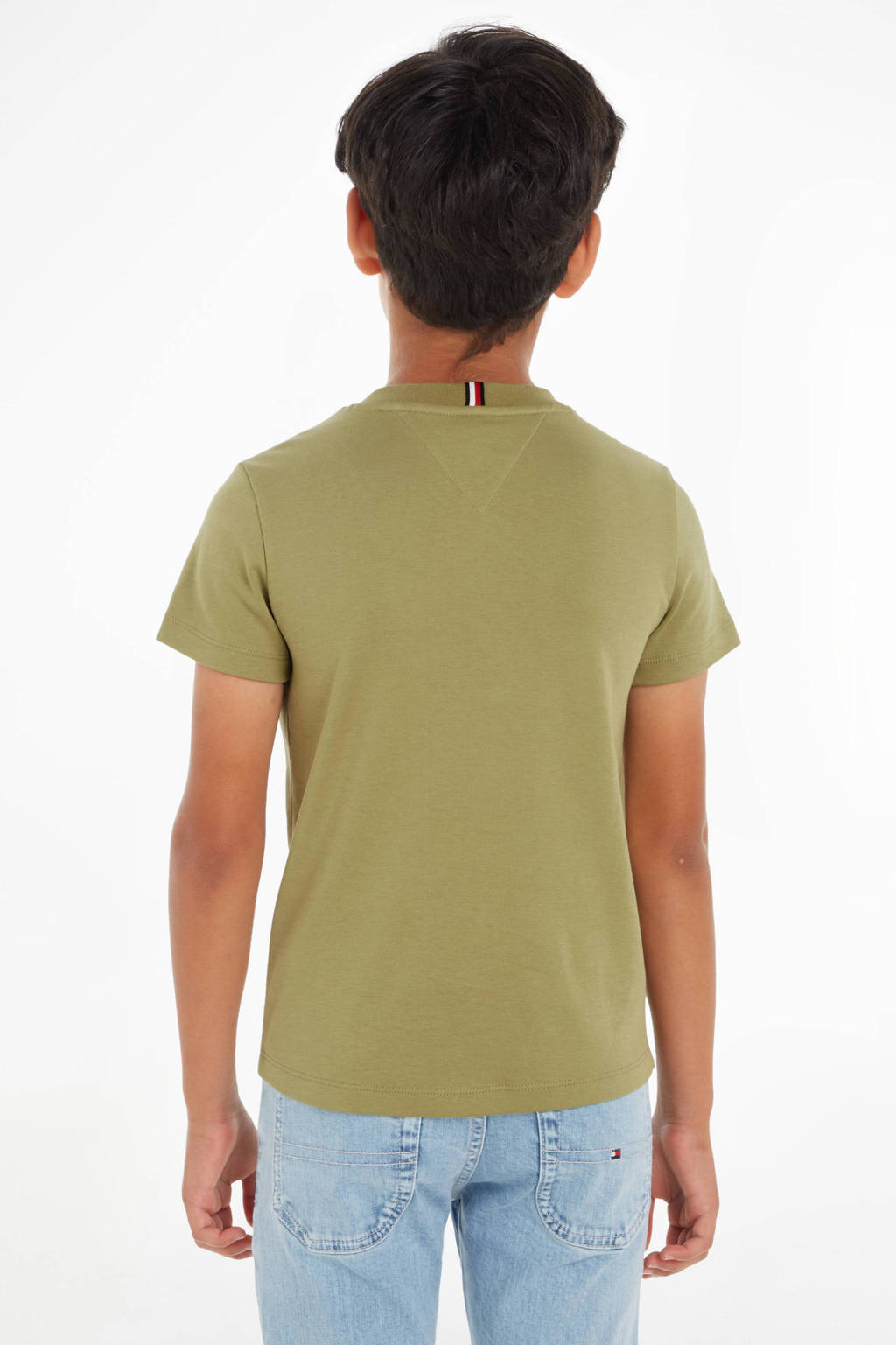 Tommy Hilfiger T-shirt met logo mosgroen