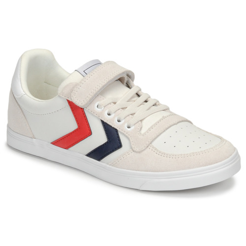 hummel - SLIMMER STADIL LEATHER LOW JR - Blanc