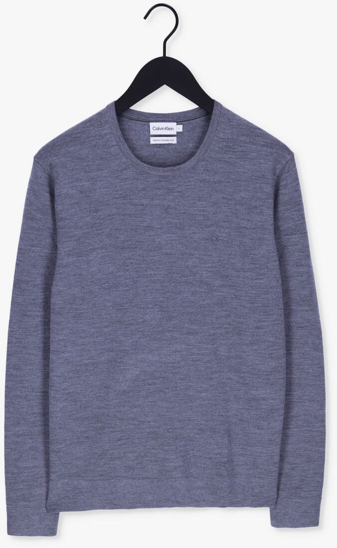 CALVIN KLEIN grijze calvin klein sweater superior wool crew neck sweater