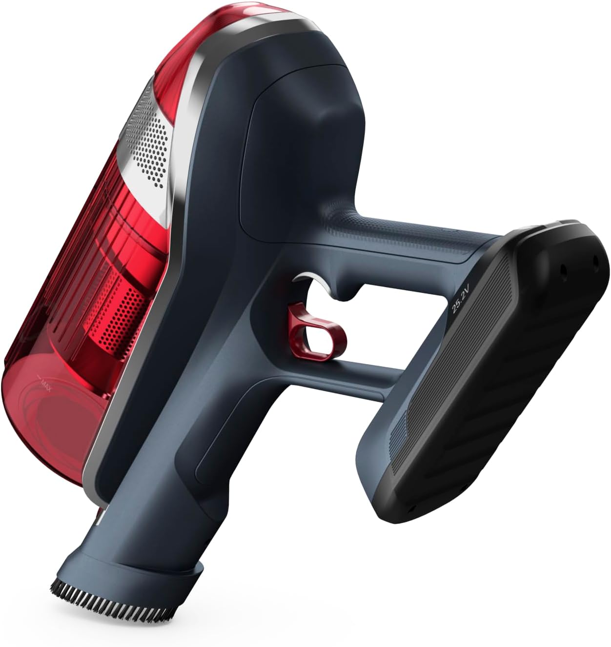 Rowenta X-Force Flex 11.60 Kabelloser Stabstaubsauger, Tierpflege, 130-Watt-Saugleistung, 25,2 V Wechselakku, bis zu 45 Min. Autonomie, Kontrollanzeige,Technologie, LED-Leuchte, Rot-Grau, RH9878WO