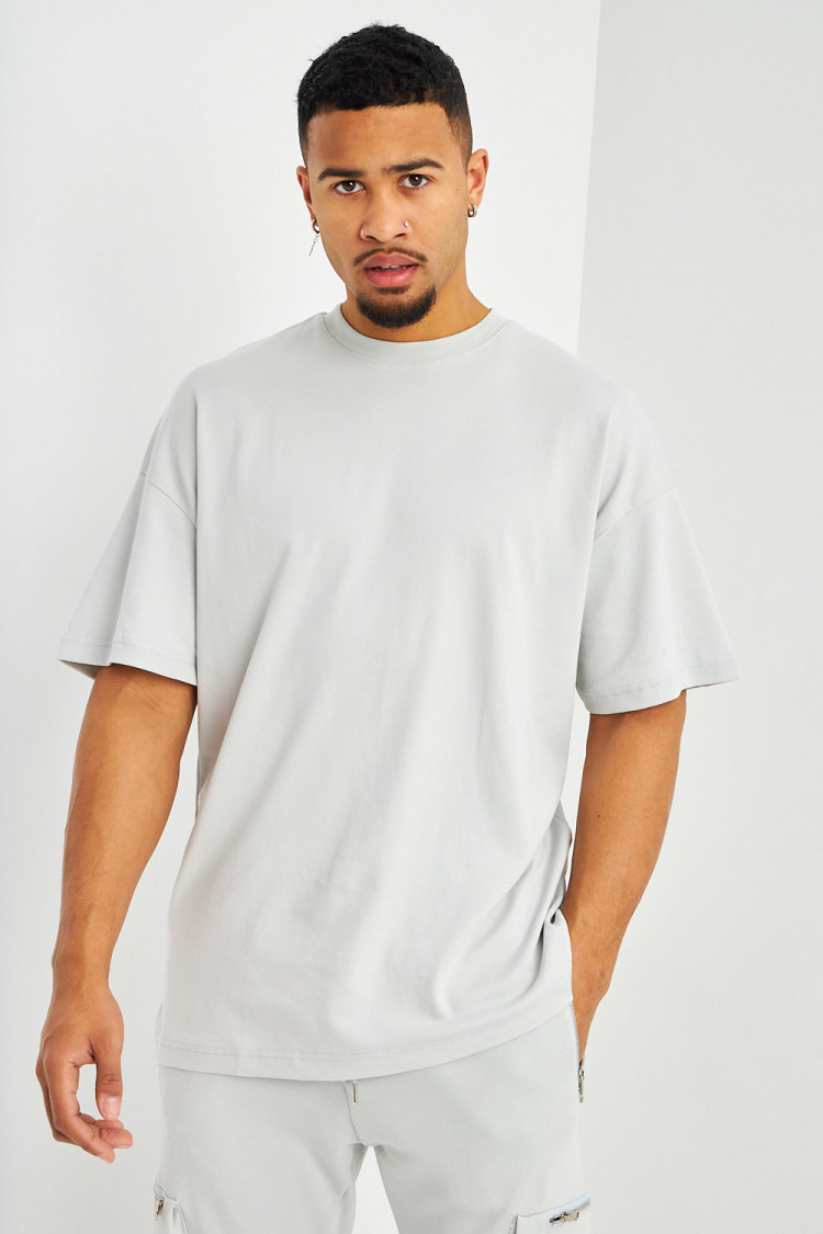T-shirt oversize gris clair