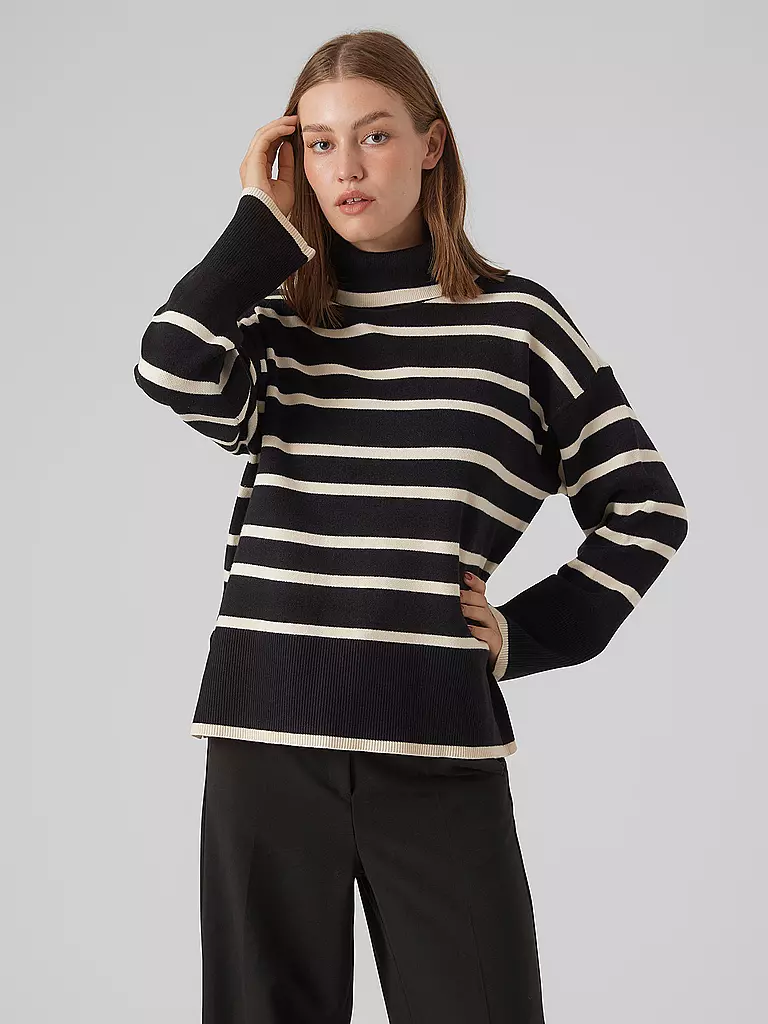 VERO MODA Rollkragenpullover VMSABA schwarz