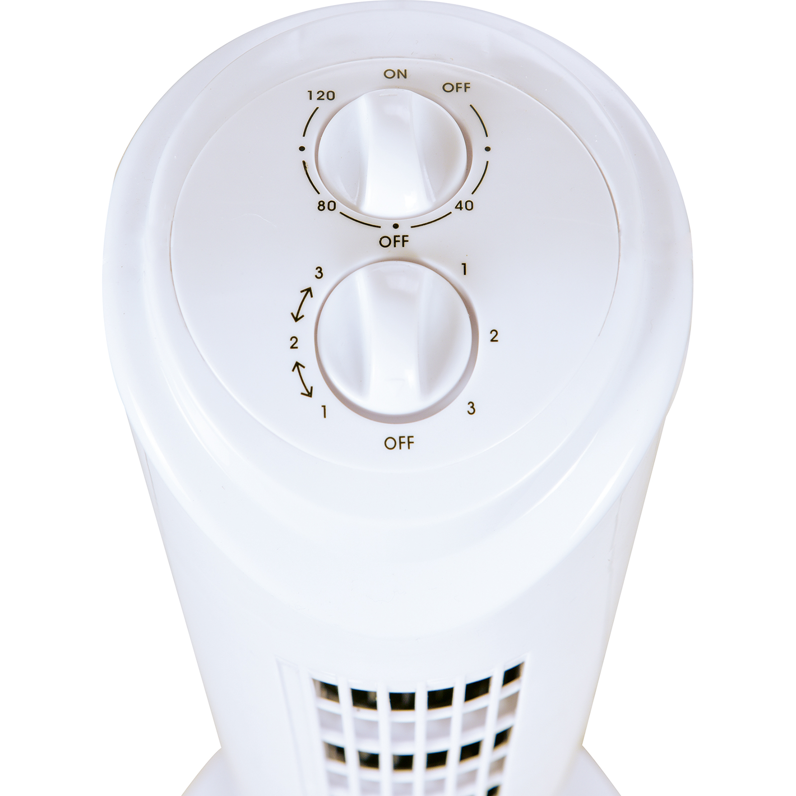 Turmventilator - weiß - oszillierend - 3 Geschwindigkeitsstufen