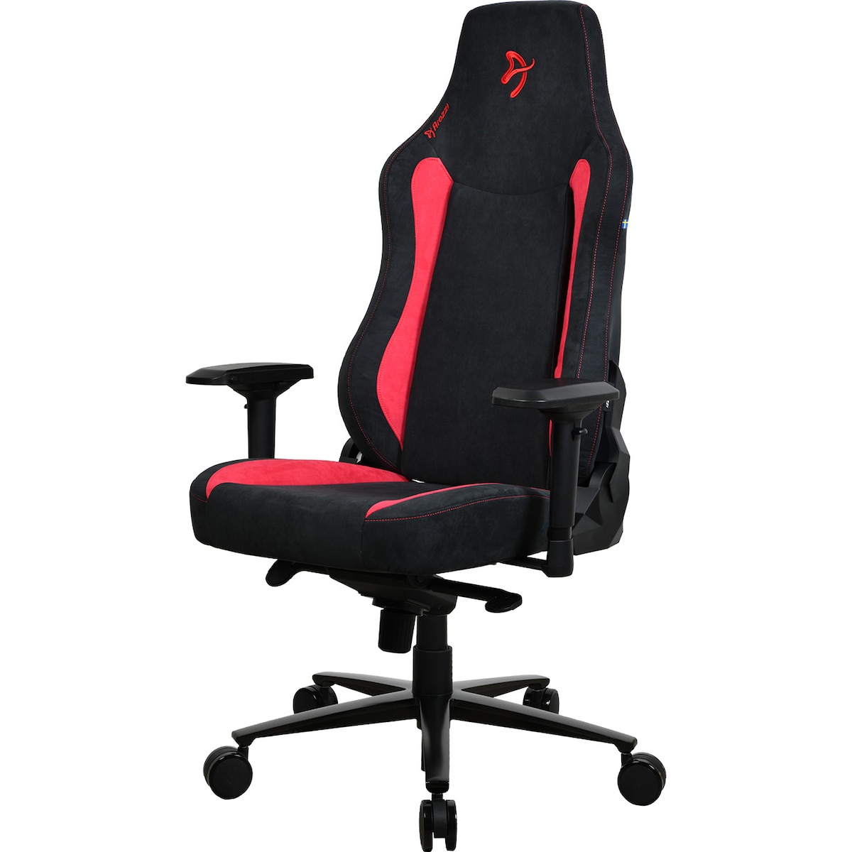 Arozzi Vernazza Supersoft Fabric gamingstol (sort/rød)