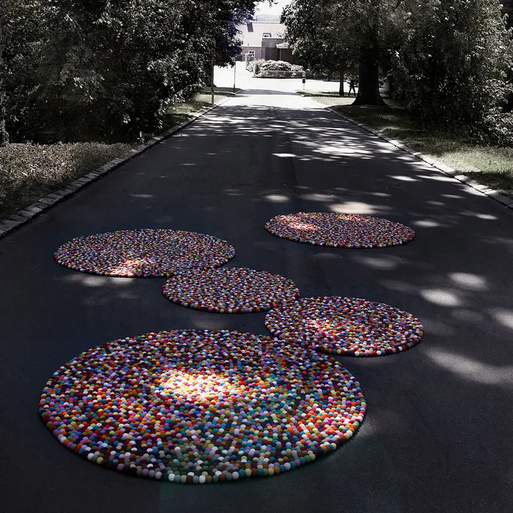 HAY - Pinocchio Teppich multi colour, 90 cm
