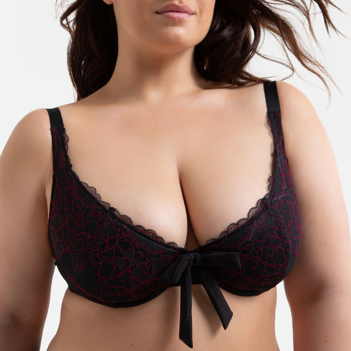 LA REDOUTE COLLECTIONS PLUS<br>Cachecol BH em kant, grote maten