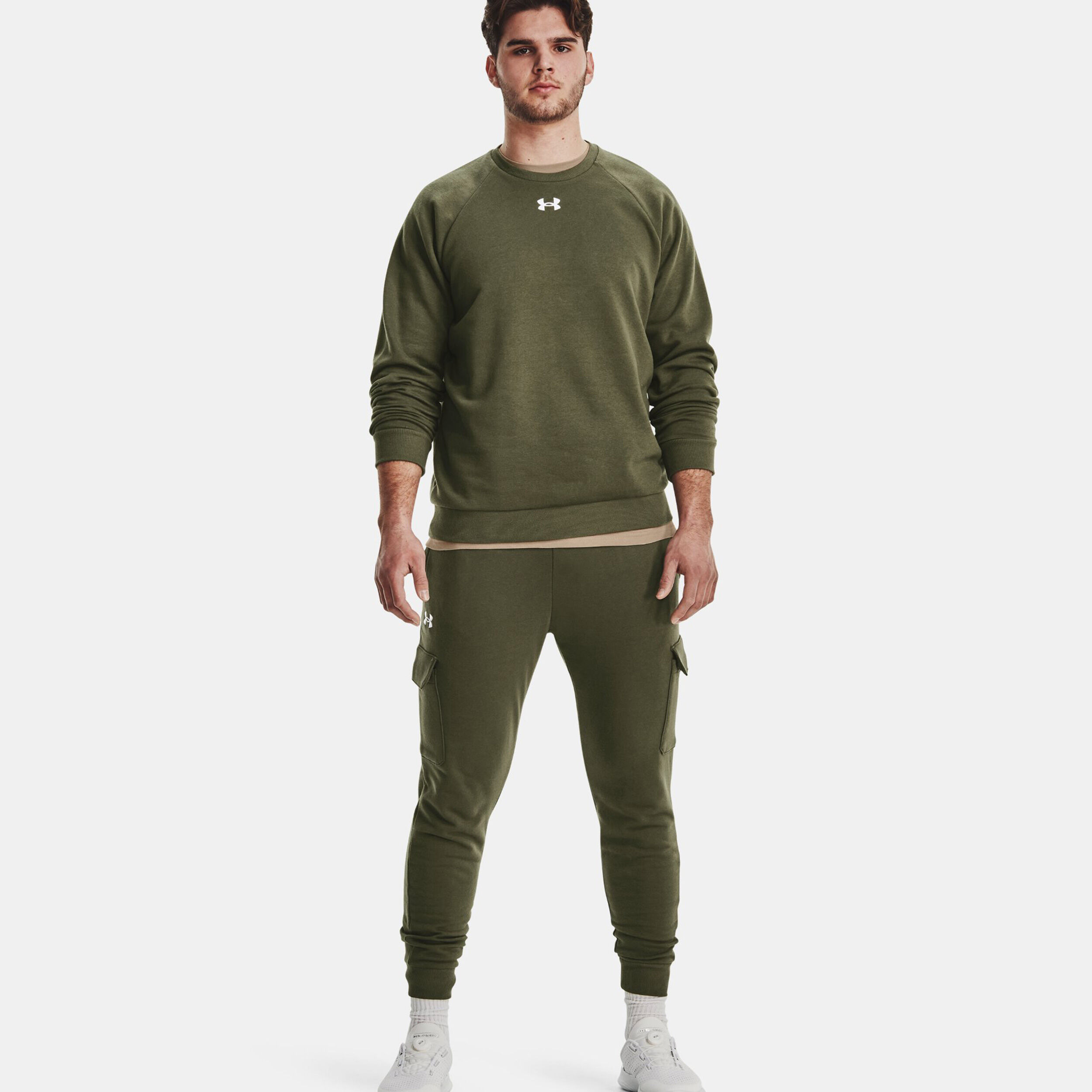 Under Armour Rival Crew Sweat-shirt Hommes - Vert Foncé