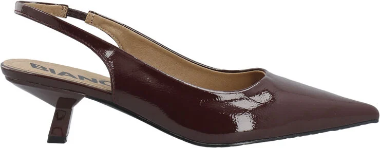 Bianco BIAKRISTIN Kitten Heel Slingback Patent Burgundy