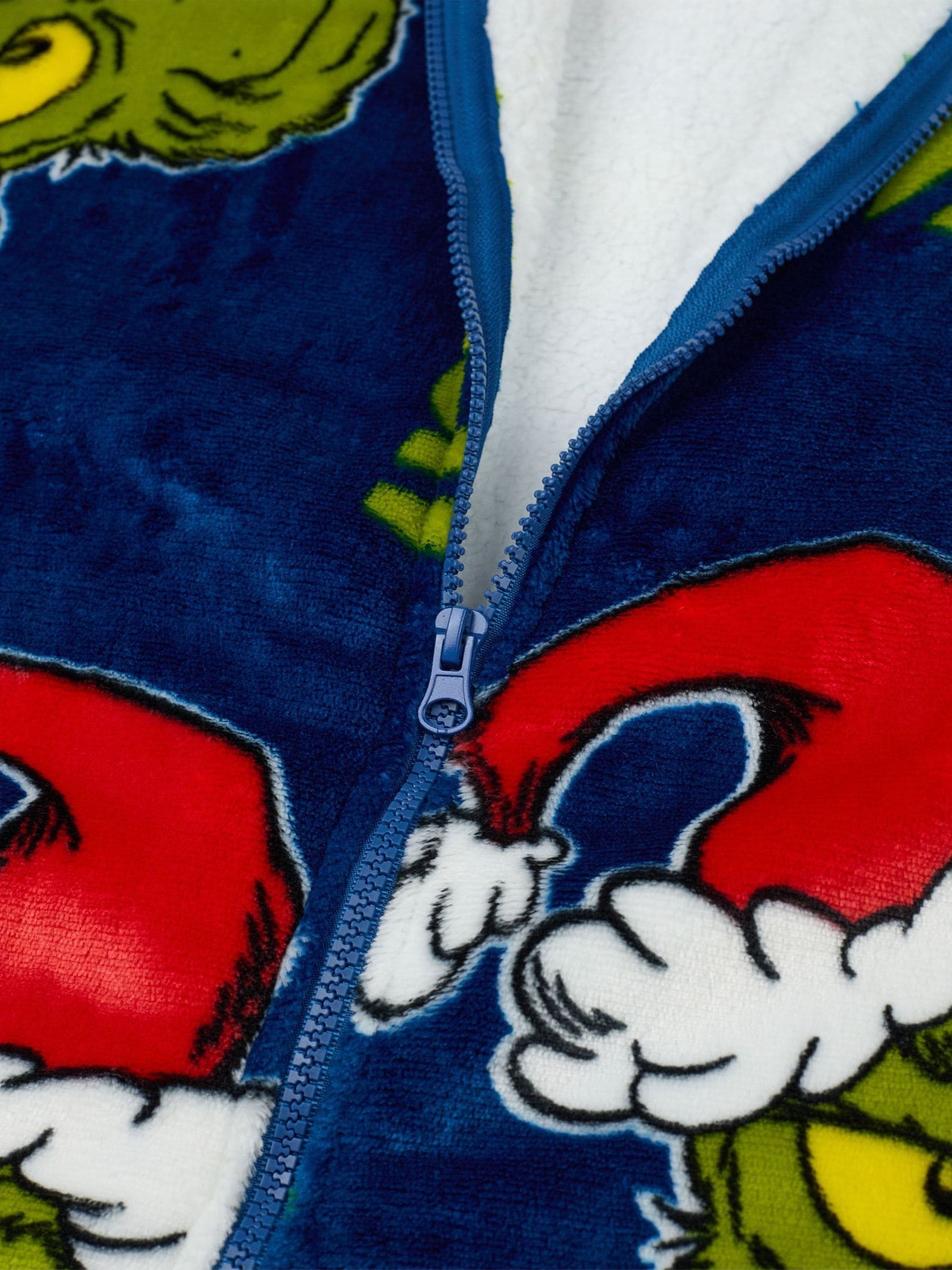 Vanilla Underground Uniseks The Grinch deken hoodie met rits voor volwassenen