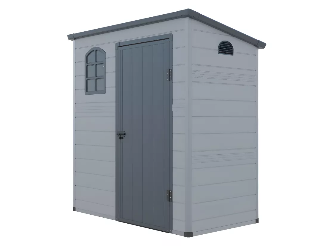 Abri de jardin en résine gris anthracite 2,09 m² NERIO