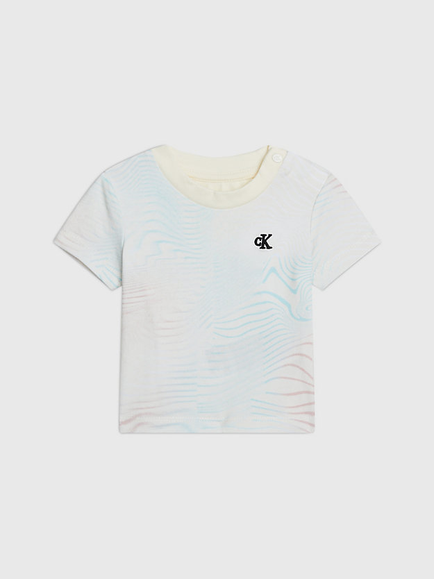 Camiseta com estampa total para recém-nascidos.