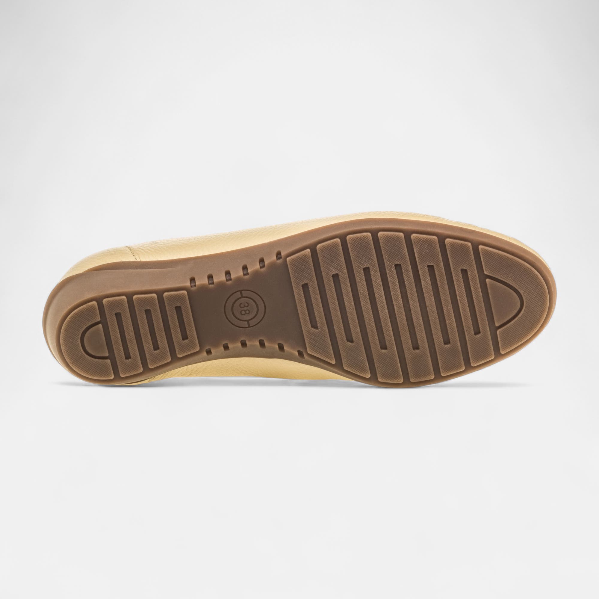 Mocassins pieds sensibles Femme en cuir beige