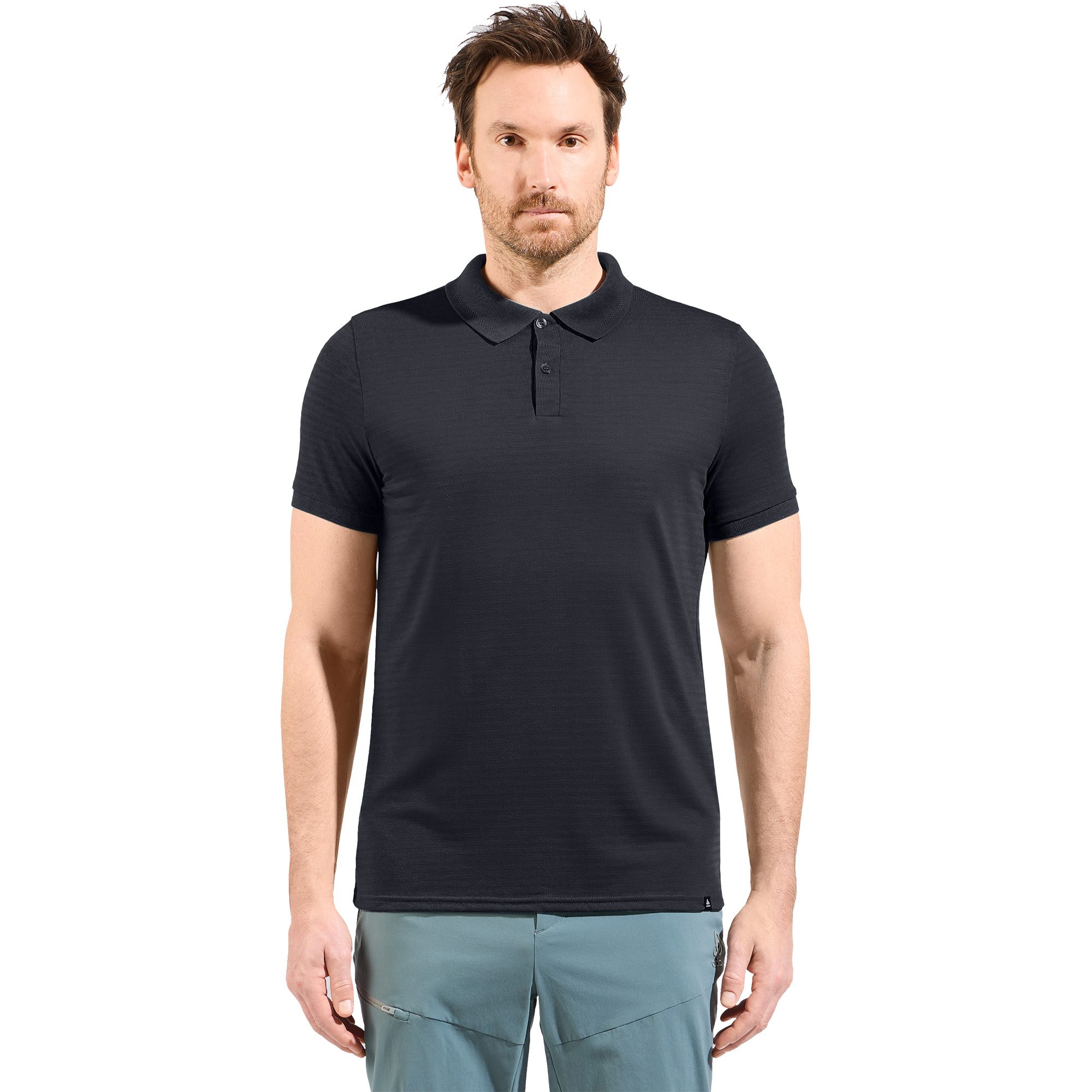 Odlo Ascent Natural Poloshirt Herren schwarz
